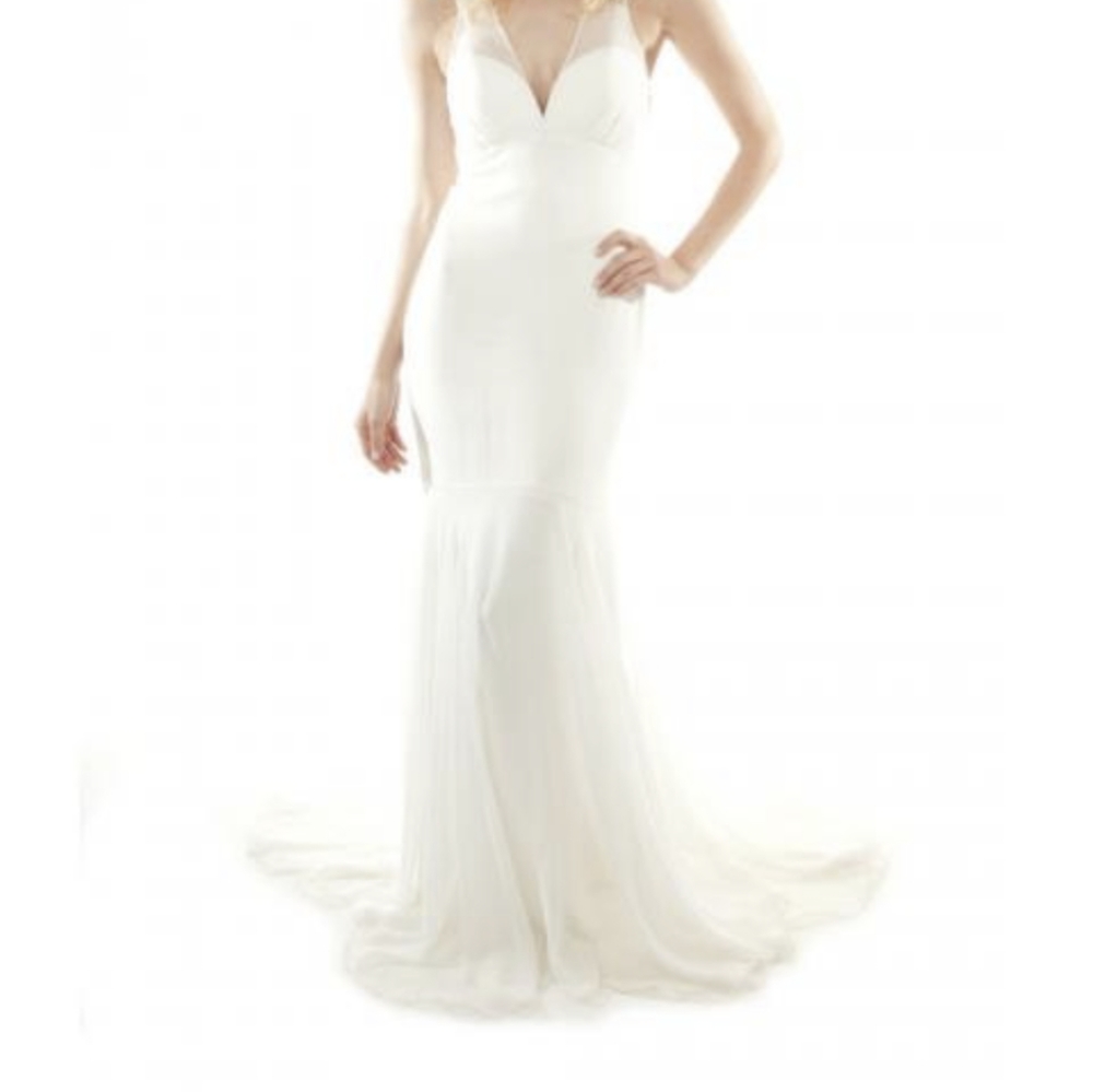 Nicole miller silk wedding dress size 6